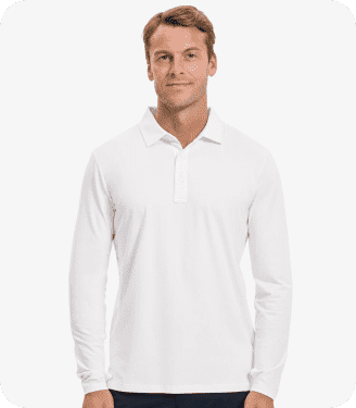 Men's Long Sleeve Polo Shirt UPF 50+
