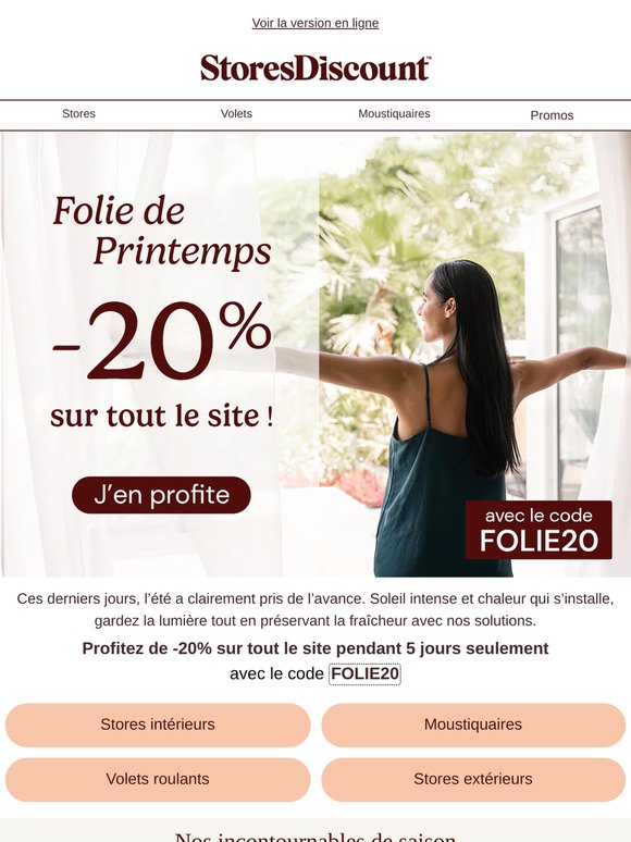 ☀️ Folie de Printemps : -20% sur tout le site