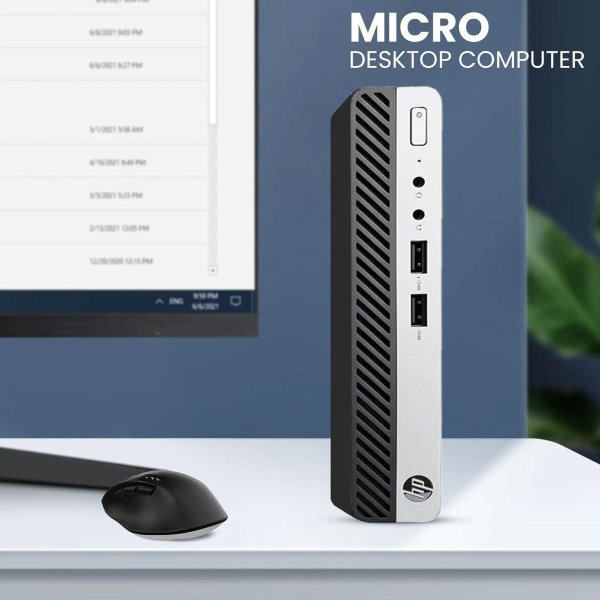 Image of Tiny HP ProDesk 400 G5 Micro PC Windows 11 HDMI + DisplayPort