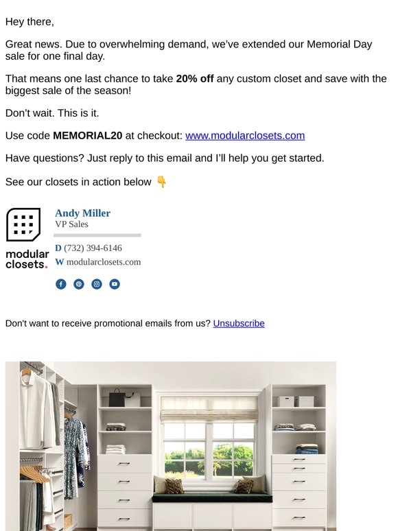 Memorial Day Sale Extended - One Day Only!