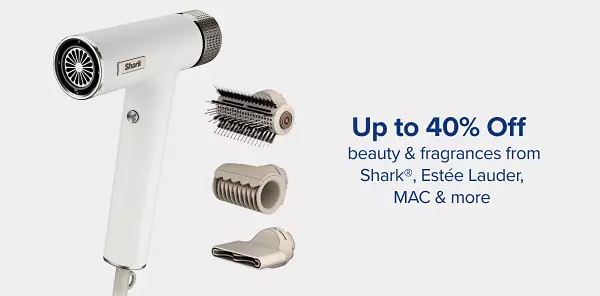 Up to 40% off beauty and fragrances from Shark, Estee Lauder, MAC and more. Shop now. A hair blow dryer with accessories.