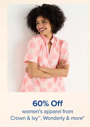60% off womens styles from Crown and Ivy, Wonderly and more.