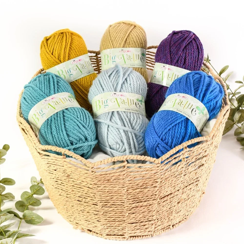 Image of King Cole Big Value Super Chunky Yarn - 100g Ball 