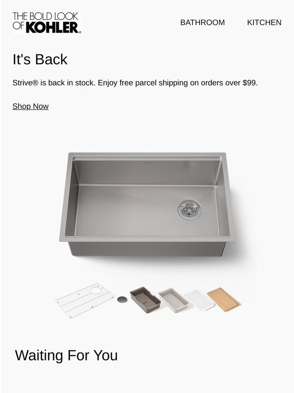 Back In Stock at KOHLER:  Strive®