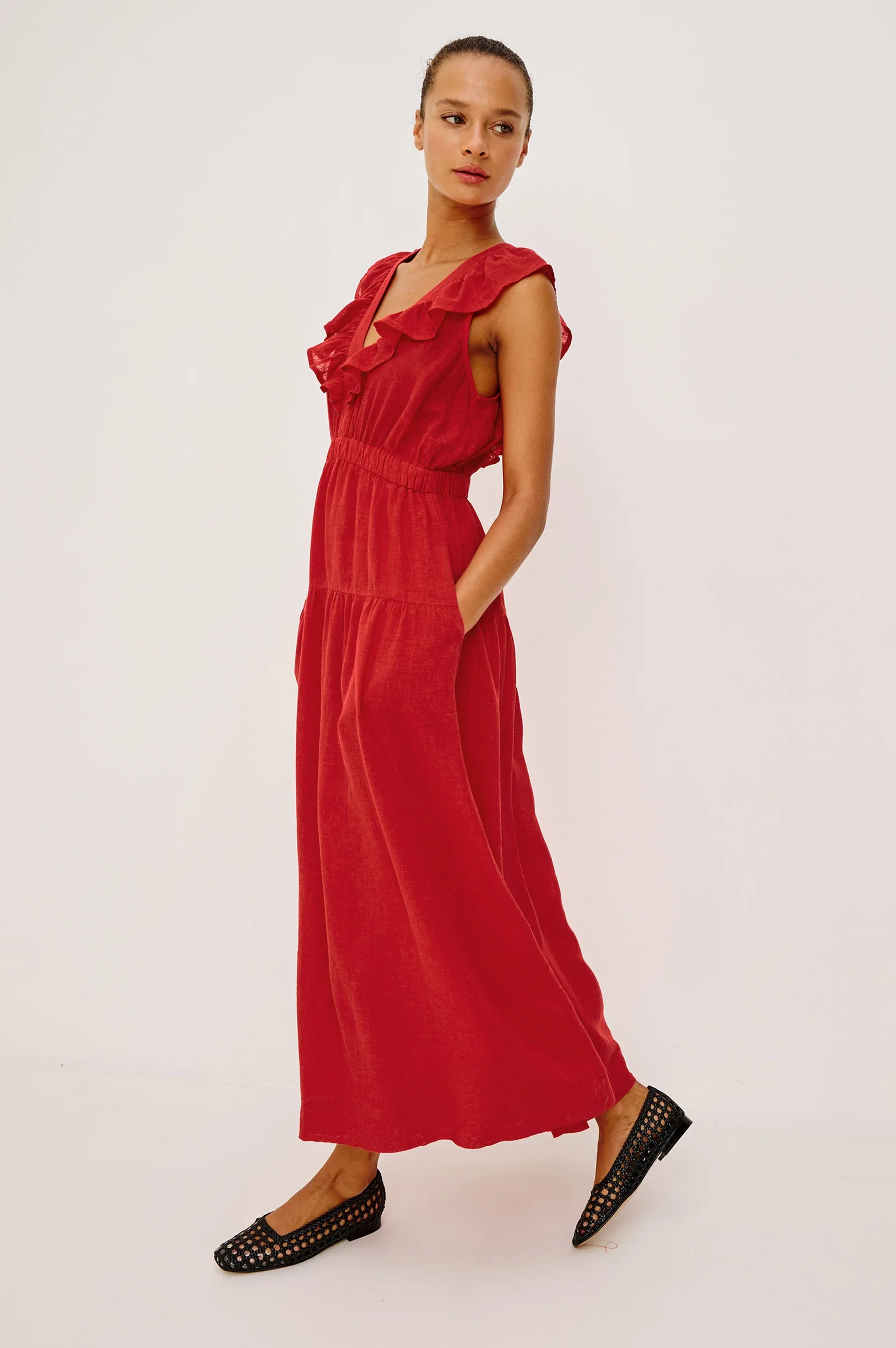 Image of BEAUX DRESS - TOMATO