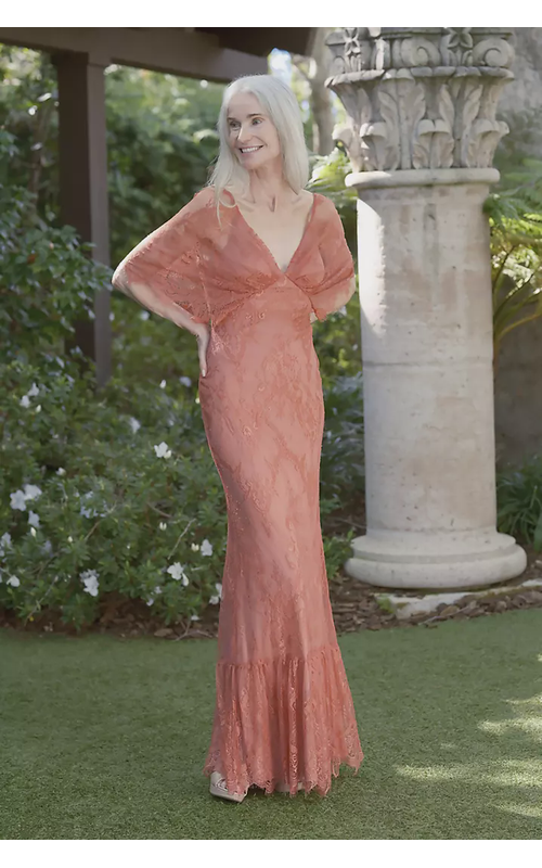 Lace Blouson Mermaid Dress