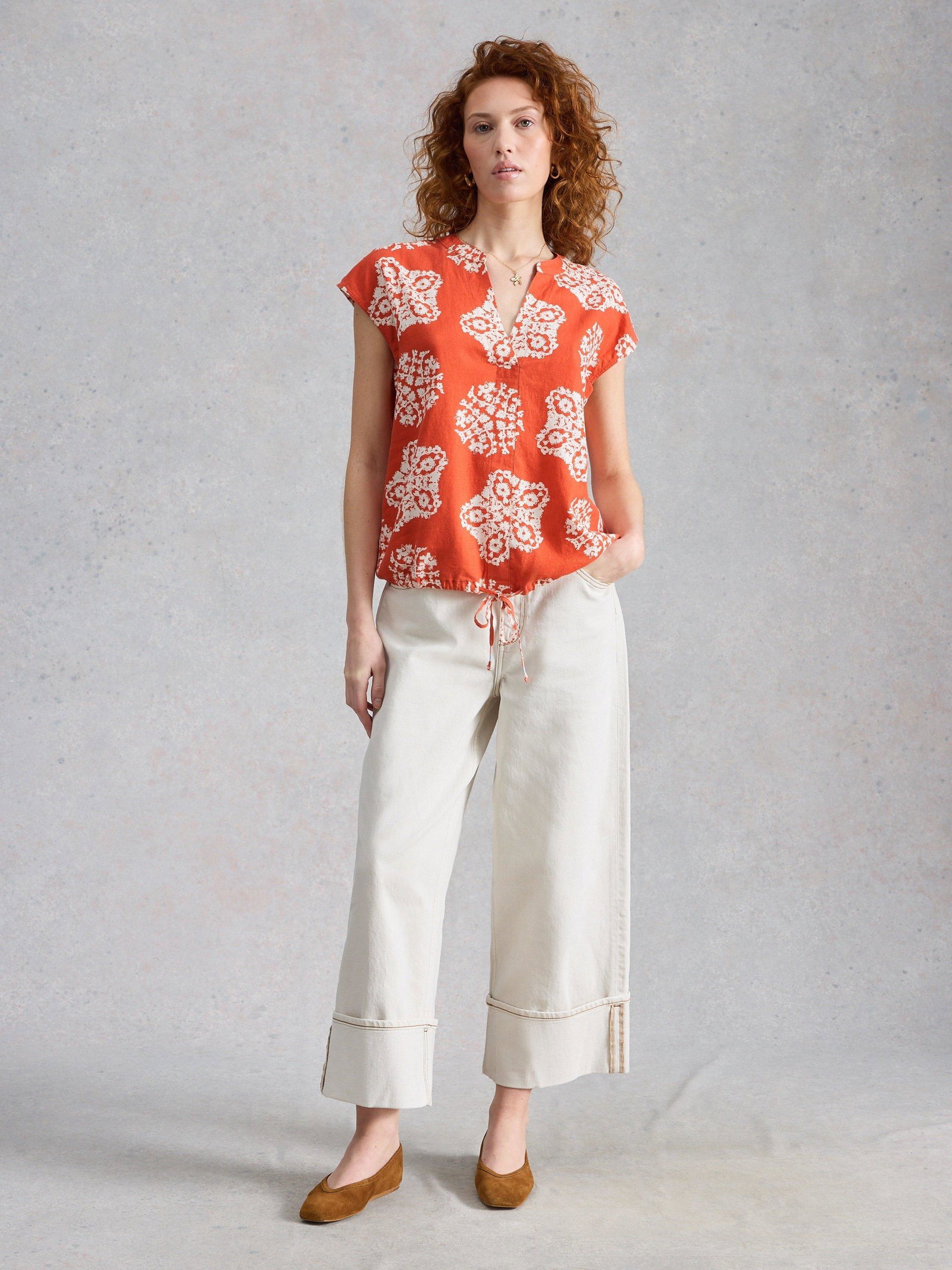 Nicole Linen Blend Top
