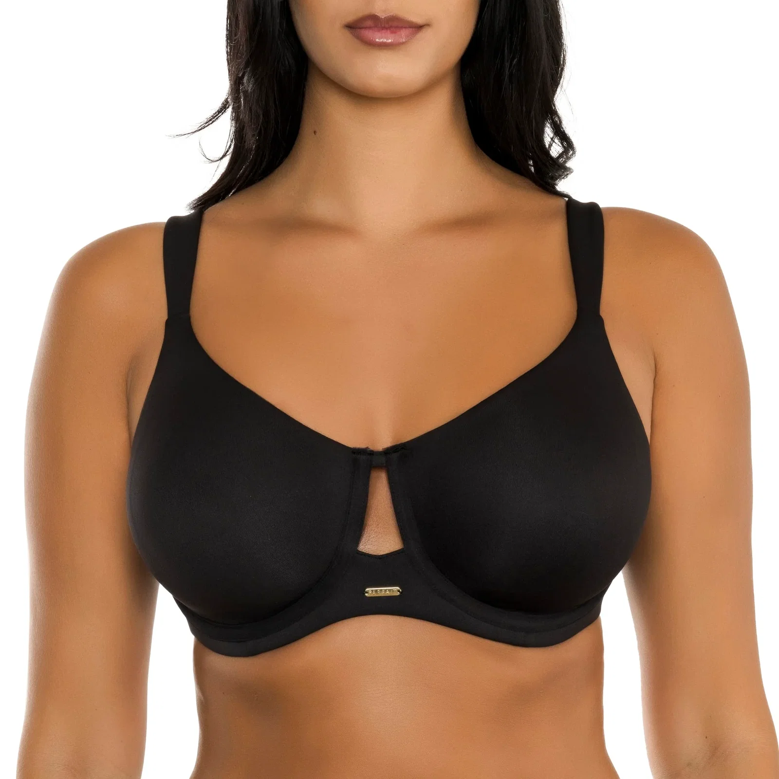Image of Emily Full Busted Unlined Non-Padded Wired T-Shirt Bra - Black
