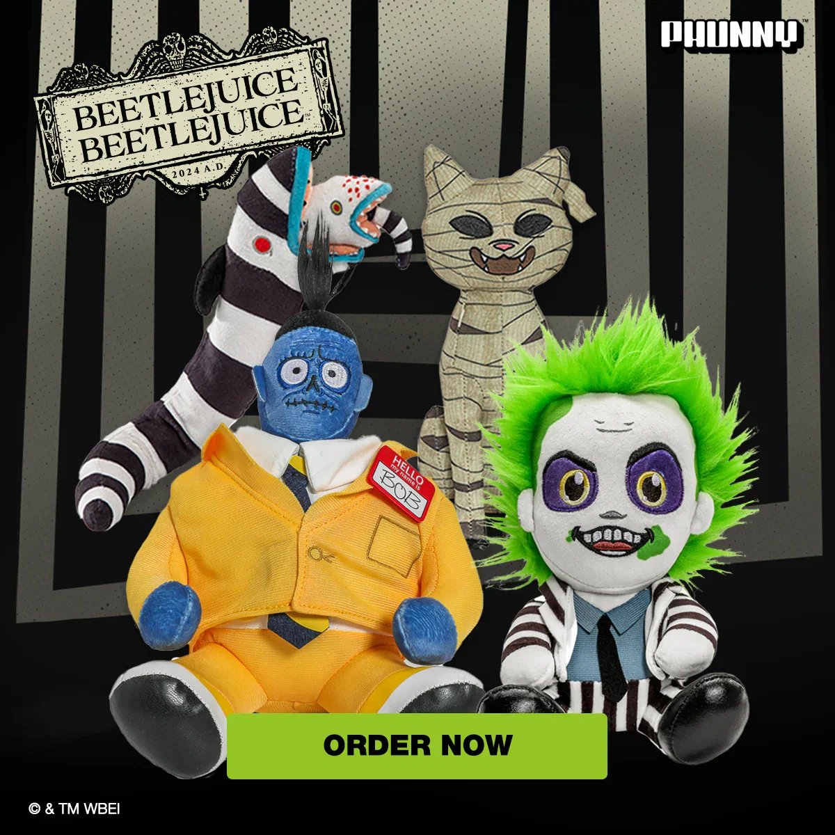 Image of Beetlejuice Beetlejuice Phunny Plush Bundle of 4