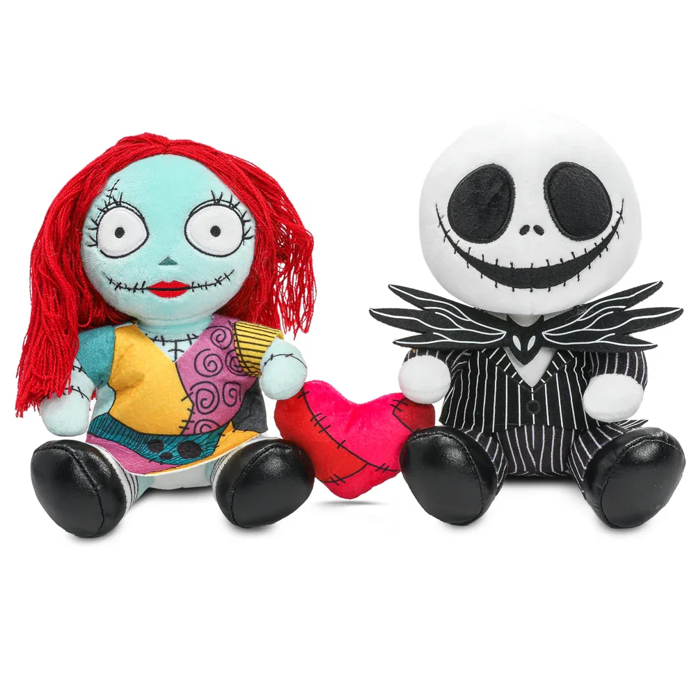 Image of Disney's The Nightmare Before Christmas Jack & Sally with Heart Phunny Plush