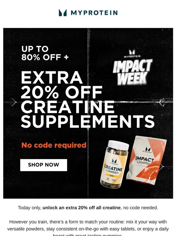 Still live: Up to 80% off Impact Week