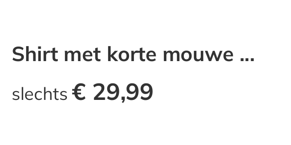 Details over het aanbevolen product: prijs en beschrijving