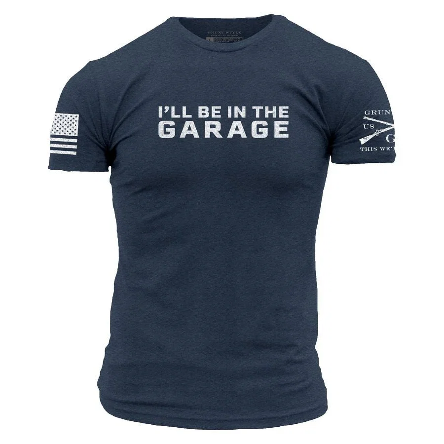 Image of I'll Be In The Garage T-Shirt - Midnight Navy