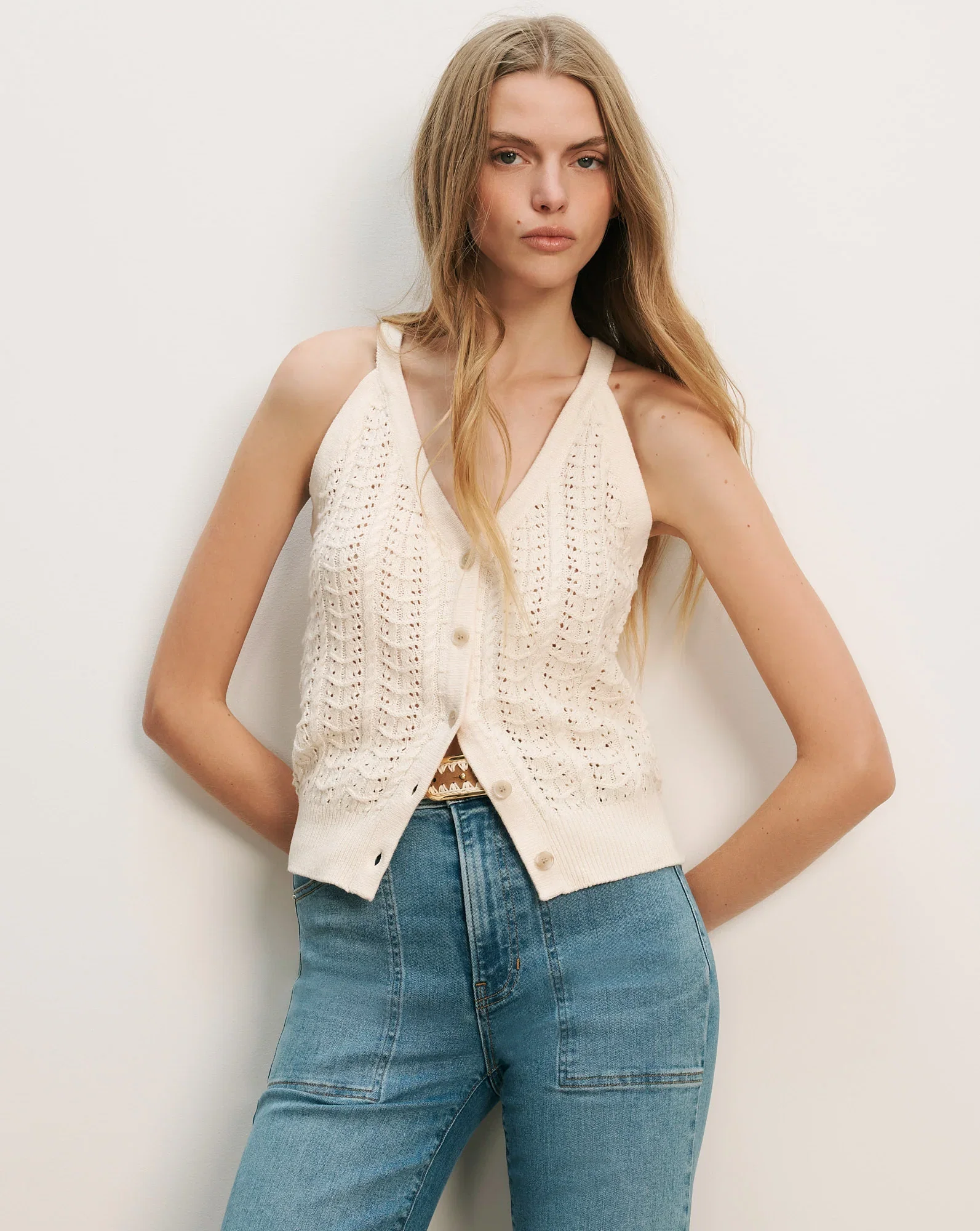 Image of Leonora Pointelle Tank Top