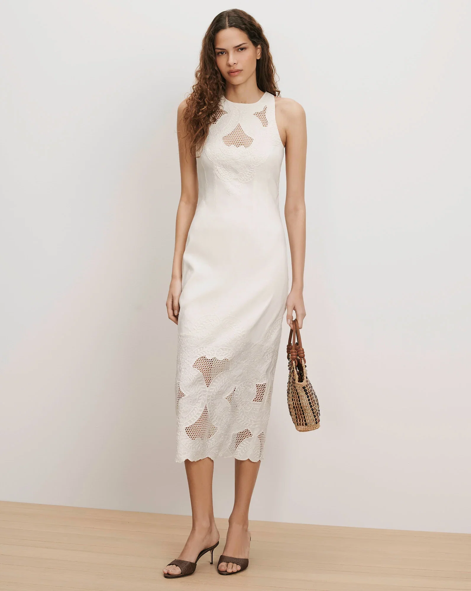 Image of Upten Eyelet Midi Dress