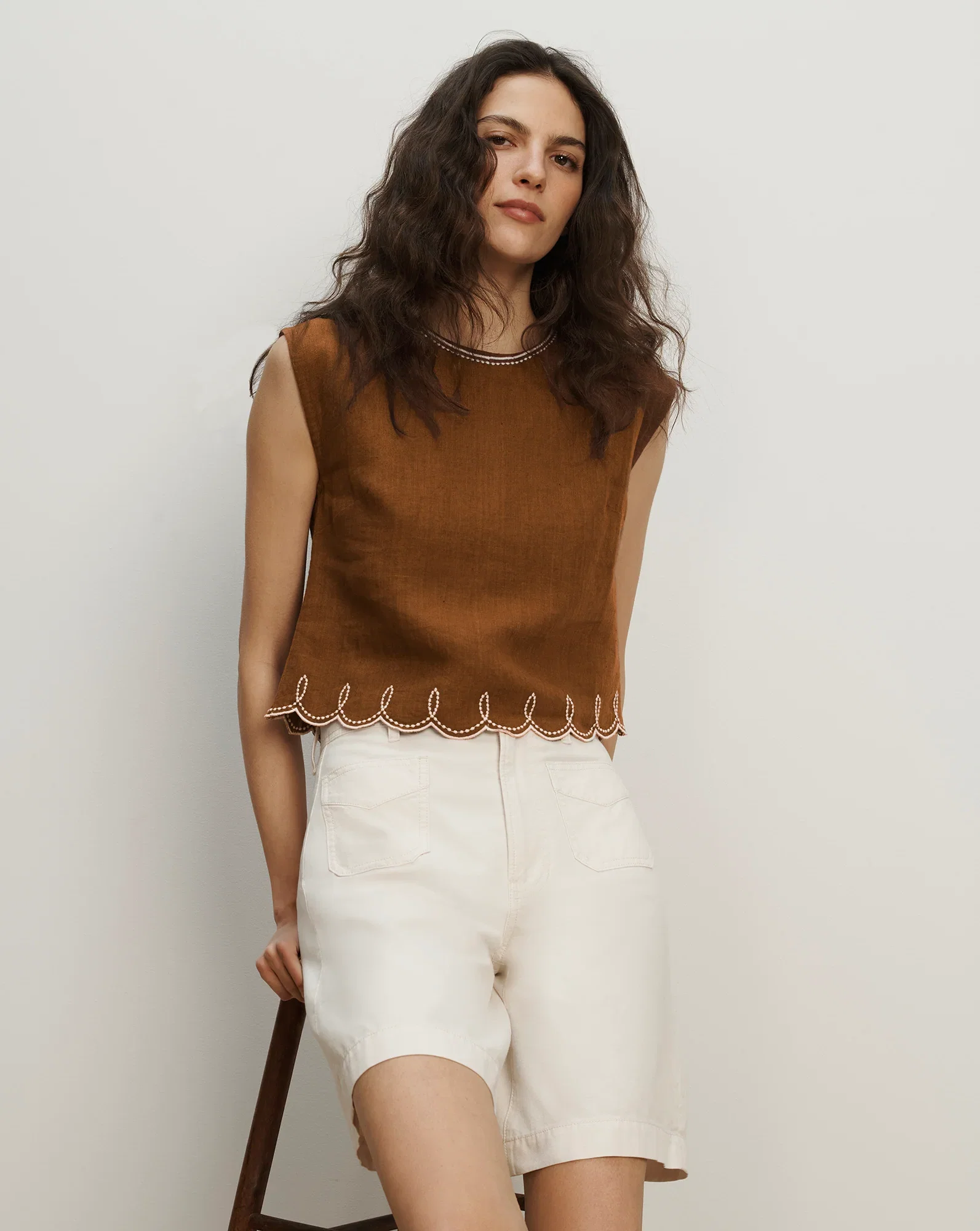 Image of Kessan Linen Top