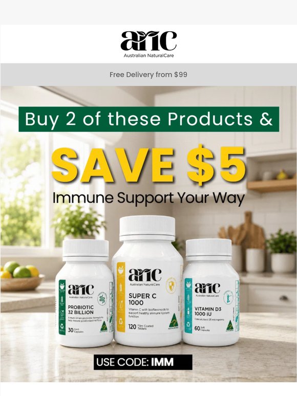 Buy 2 & Save $5 on Daily Immune Support