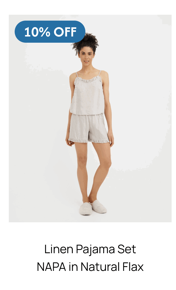 Linen pajama set NAPA in Natural flax 