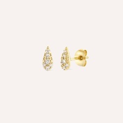 Pear Drop Pave Lab-Grown Diamond Studs