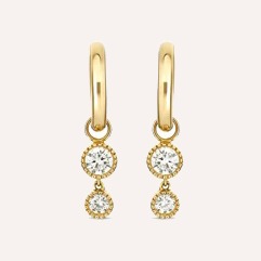 Lab-Grown Diamond Double Diamond Charm Drops