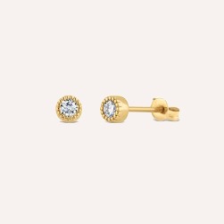 Mini Solitaire Lab-Grown Diamond Stud Earring