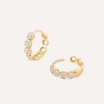 Starflower Lab-Grown Diamond Huggie Hoops
