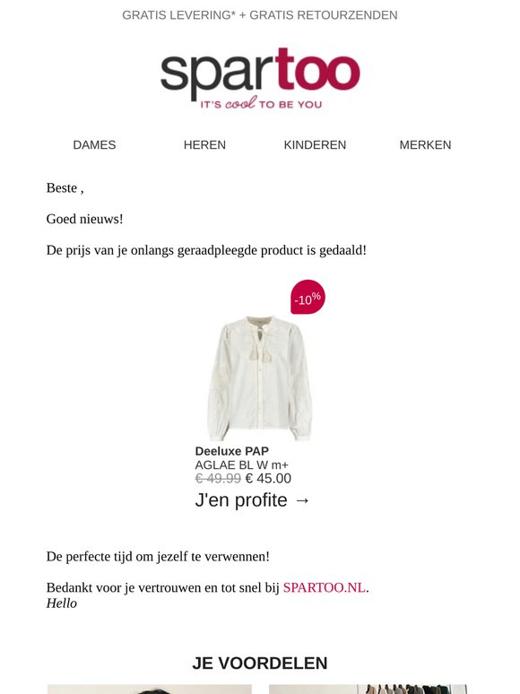 📉 De prijs van het item dat je had gespot daalt!