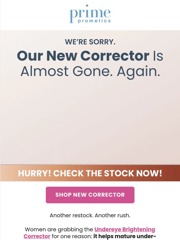 The New Corrector is Almost Gone Again