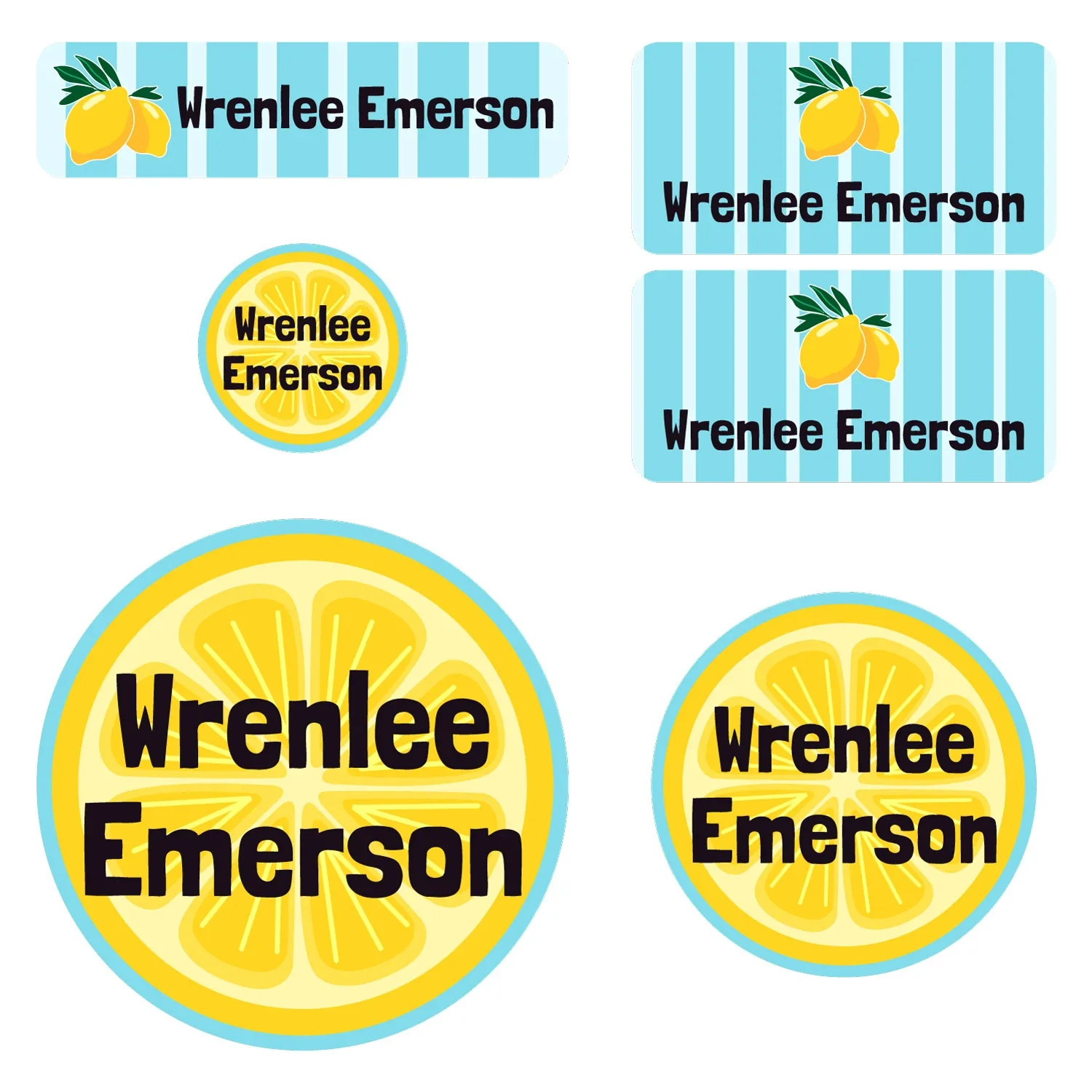 Image of Lemons Preschool Labels Pack