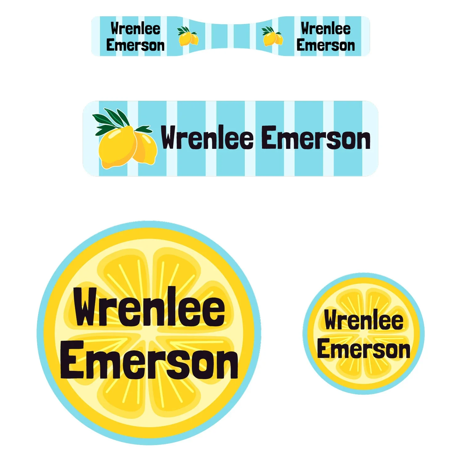 Image of Lemons Baby Labels Pack