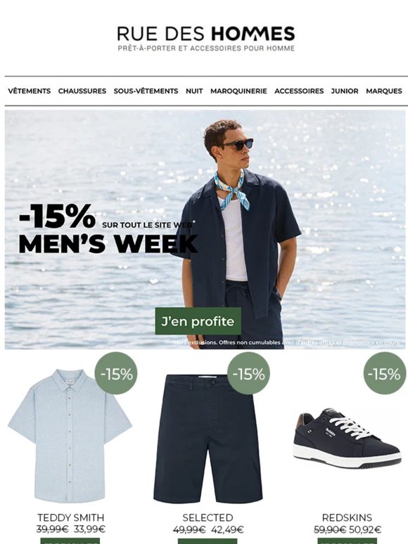 🔥 Men’s Week bat son plein : -15% sur tout le site
