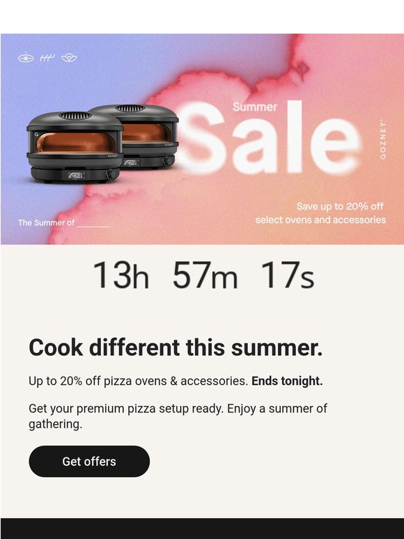 Last chance. Summer Sale Event ends tonight.