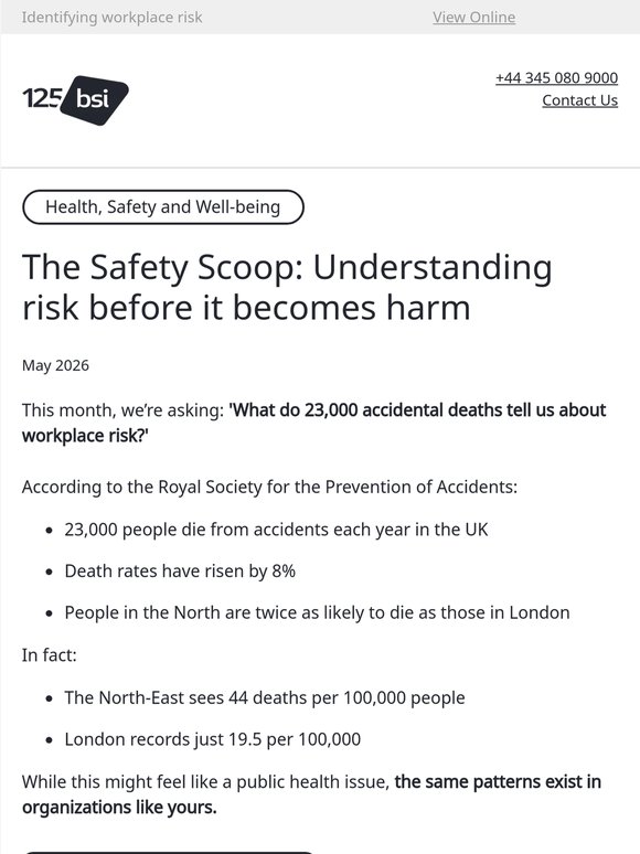 What does 23,000 accidental deaths a year tell us about workplace risk?