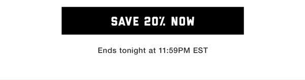 Save 20% Sitewide