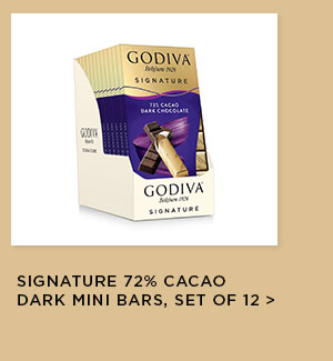 Signature 72% Cacao Dark Chocolate Mini Bars, Set of 12