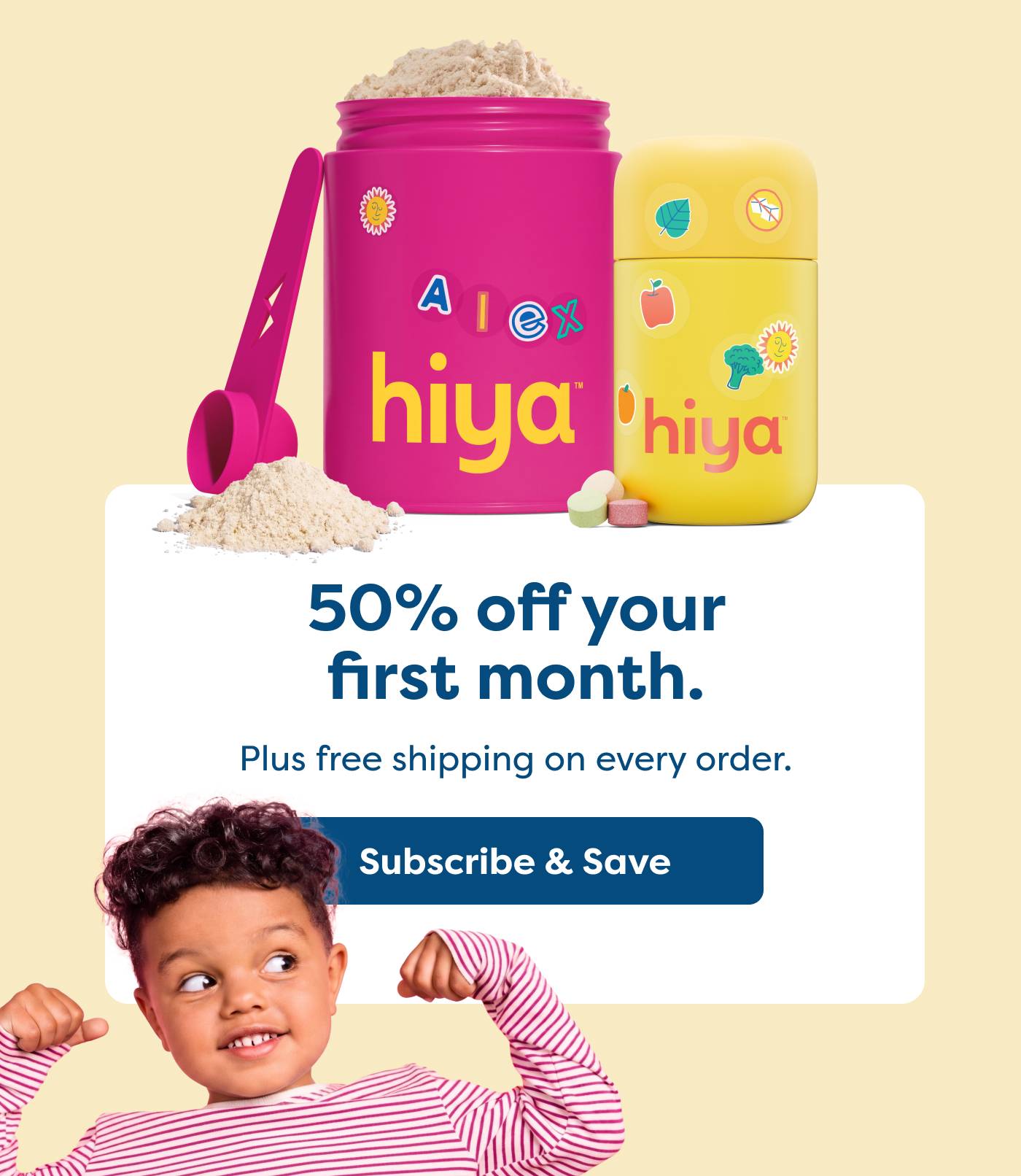 50% off your first month plus free shipping on every order. Subscribe & Save