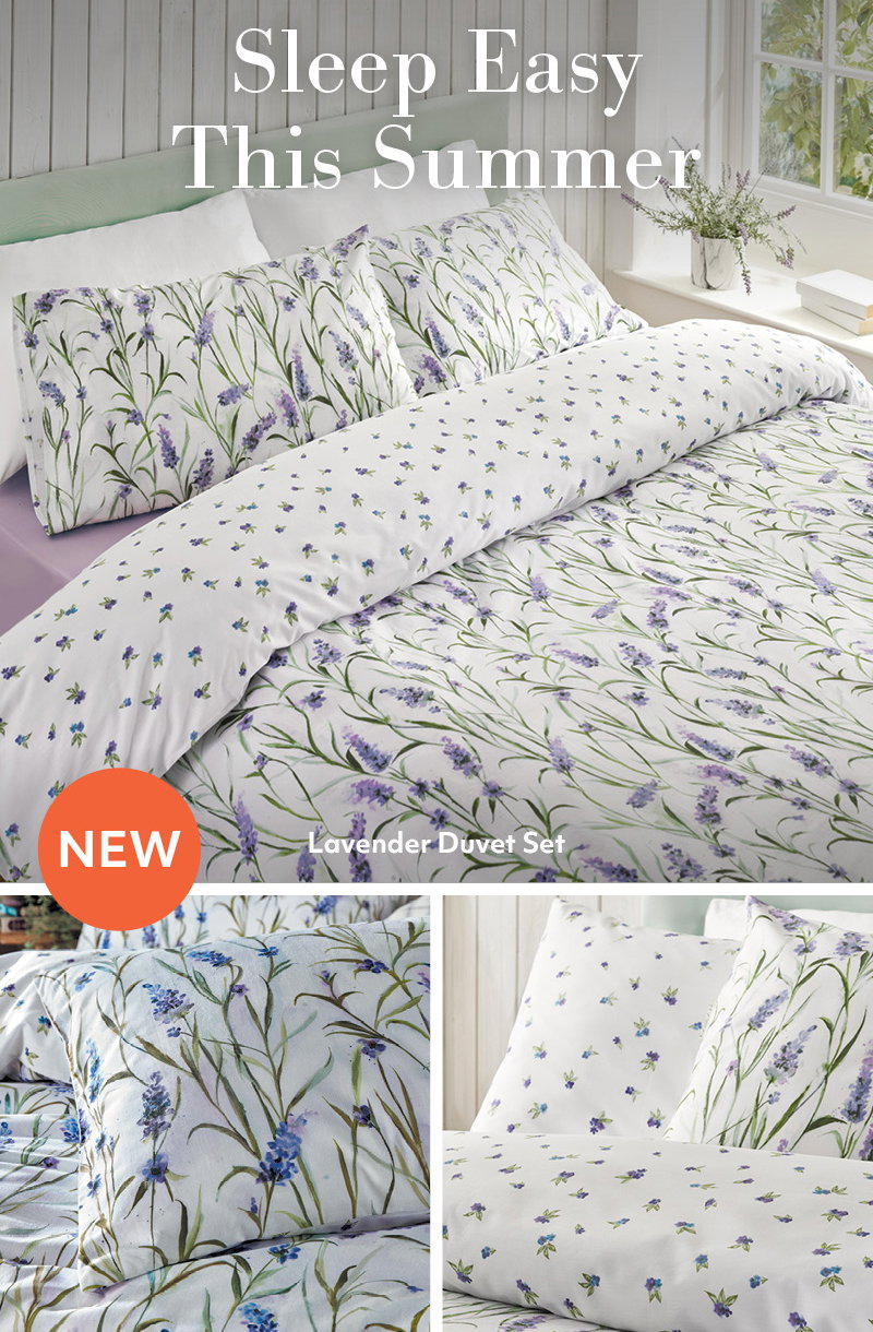 Sleep Easy This Summer | Lavender Duvet Set | NEW