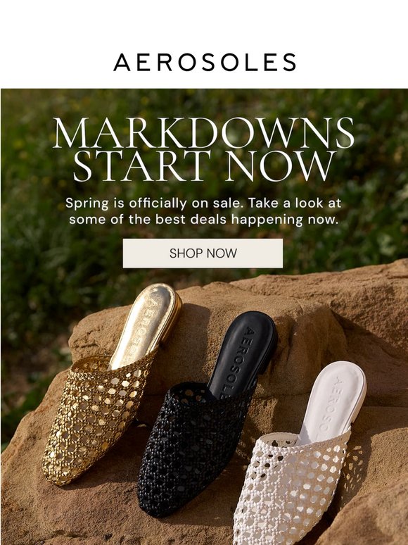 Spring markdowns start...now!