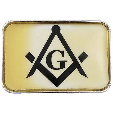 Classic Gold and Black Compass and Square Freemason Belt Buckle / Masonic Buckle - Masonic Gift.
