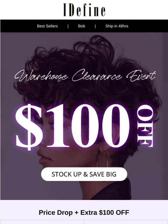 Wig Clearance: Up to 50% Off & Free Shipping 🚨