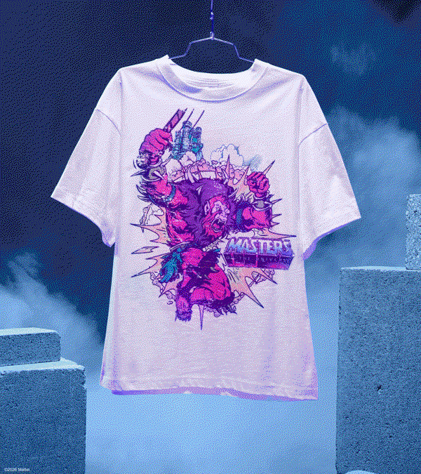 Shop the Masters of the Universe collection | A gif showcasing the collection