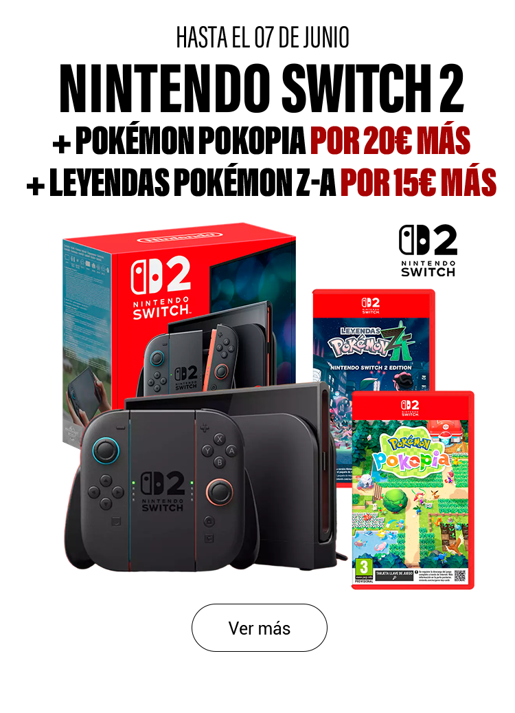 Nintendo Switch 2 + Pokémon Pokopia por 25€ más + Leyendas Pokémon Z-A por 15€ más