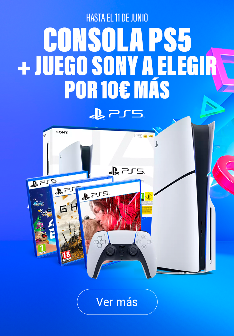 Consola PS5 + Juego Sony a elegir por 10€ más