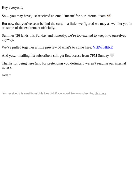 We weren’t supposed to send that…
