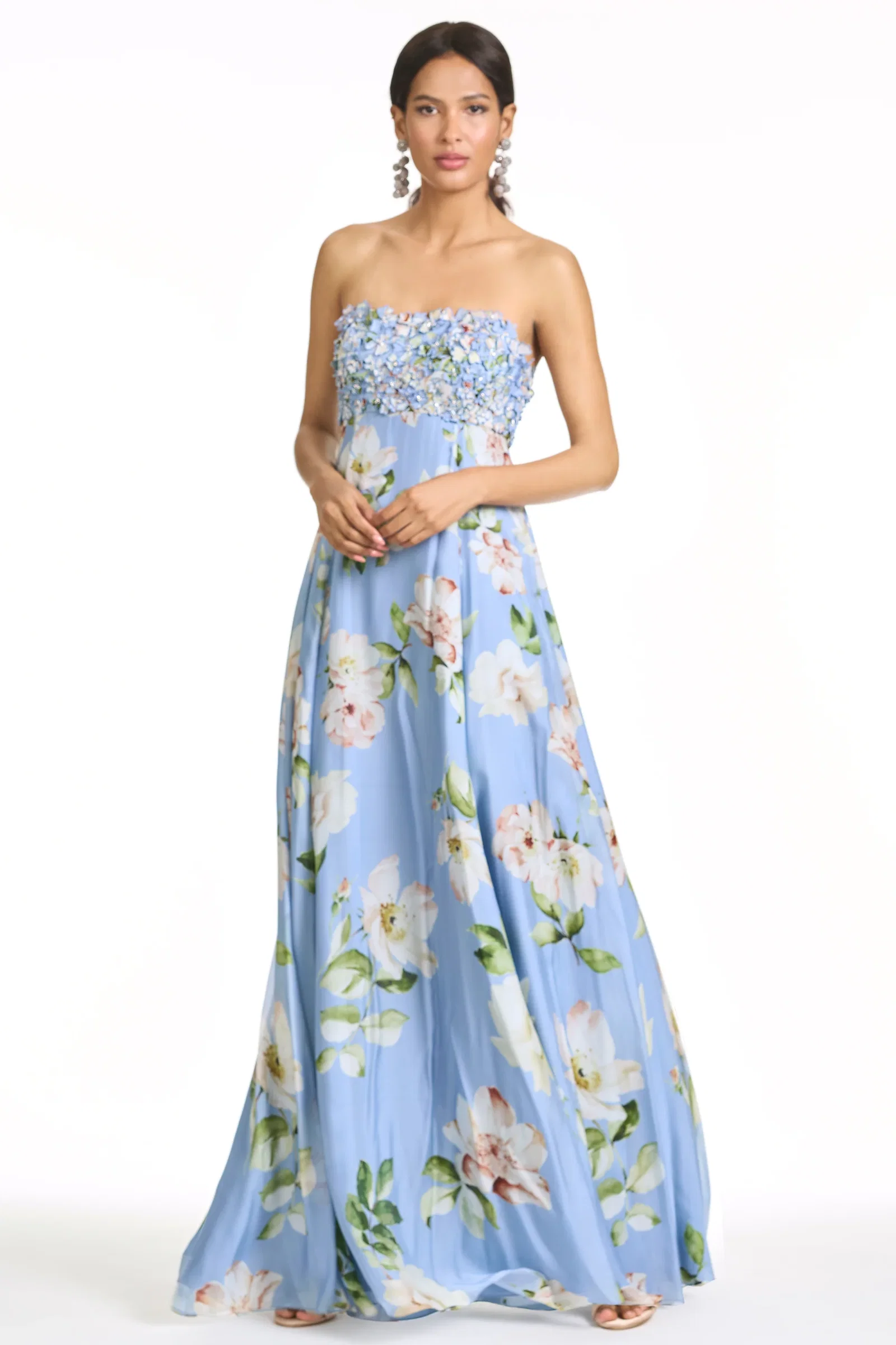 Image of EMBROIDERED AMES GOWN - TWILIGHT PETALS