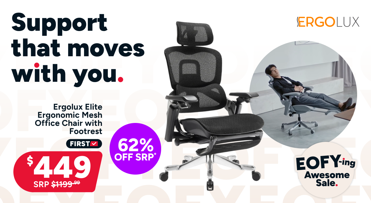 Ergolux Elite Ergonomic Mesh Office Chair with Footrest