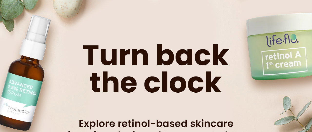 Turn back the clock. Explore retinol-based skincare favorites designed to support glow, texture, and hydration.* Shop Retinol-Infused Skin Care.