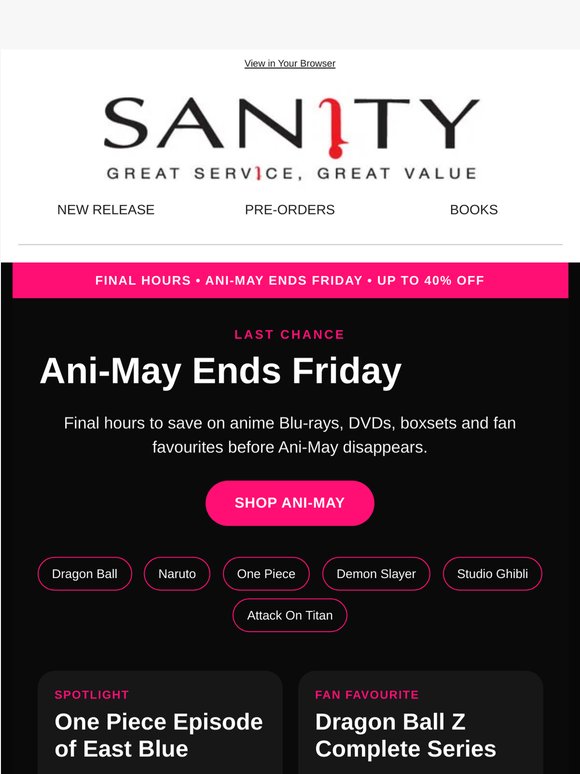 Final Hours To Shop Ani-May ⚡