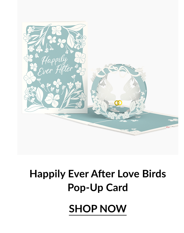 Happily Ever After Love Birds Pop-Up Card.
