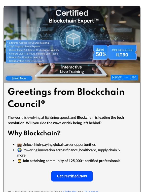 💼 Career-Focused Blockchain Training | Pass It to Someone Interested